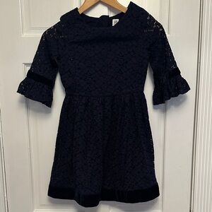 GAP Navy Blue Lace Kids Dress with back zipper